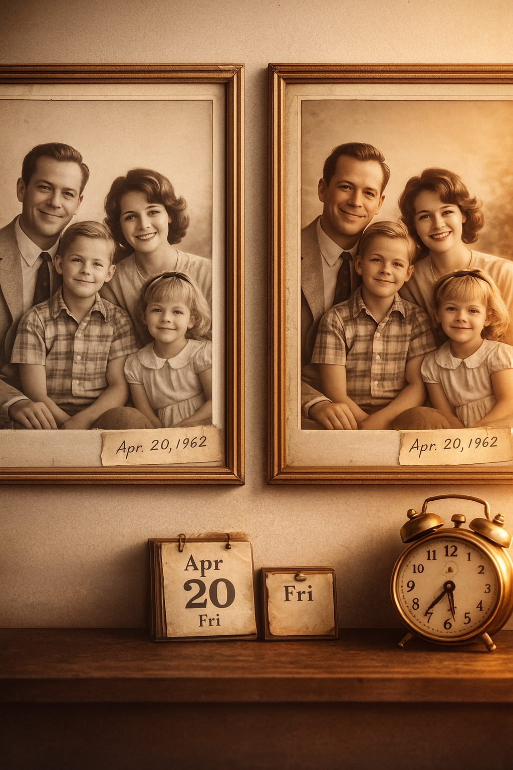 Vintage photo animation template