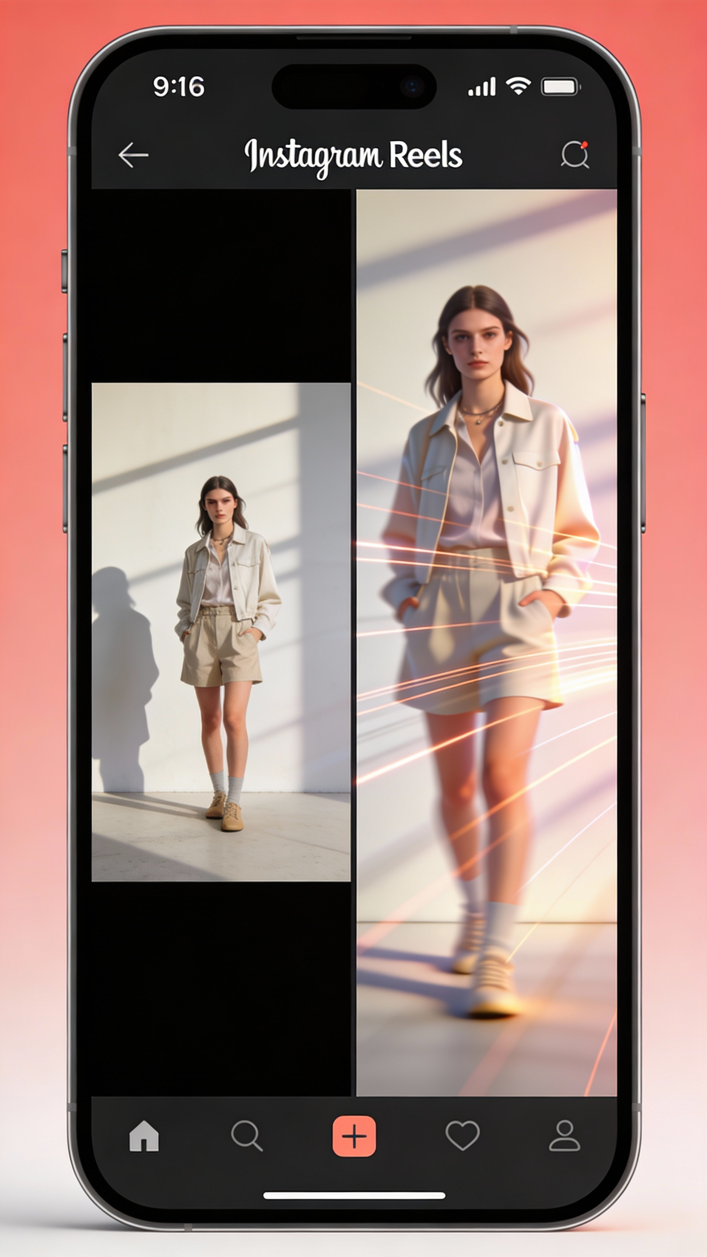 Social media vertical video template